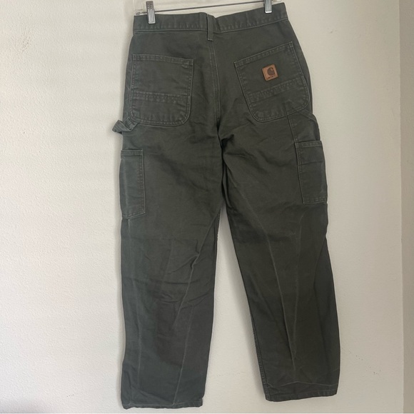 Carhartt Washed Army Green 8 Pocket Pants